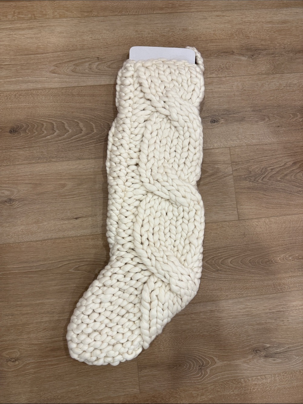 CB2 knitted stocking